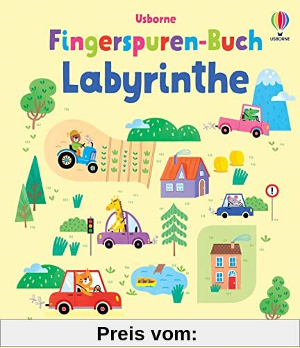 Fingerspuren-Buch: Labyrinthe: Fingerspuren-Labyrinthe für Kinder ab 1 Jahr – fördert spielerisch kognitive Entwicklung und Feinmotorik
